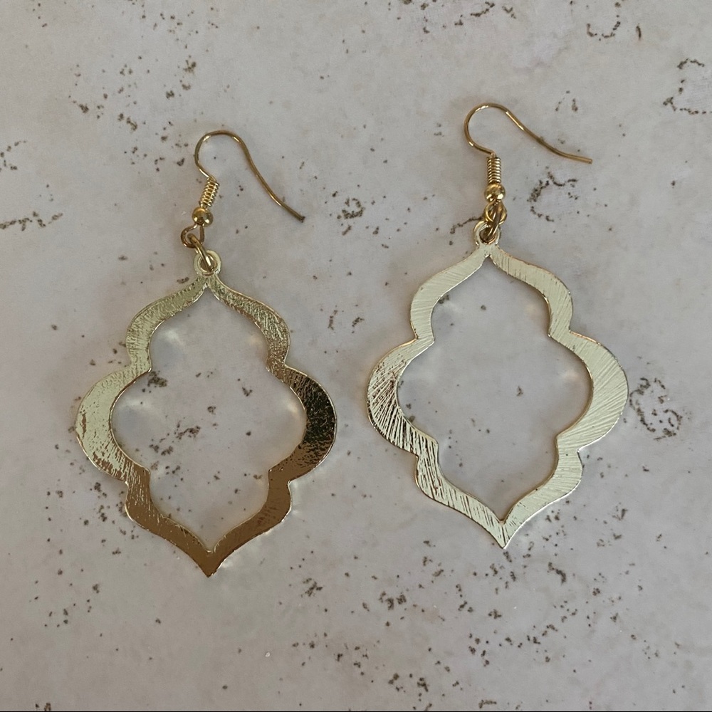 Lotus Pendant Earrings - Picture 3 of 3